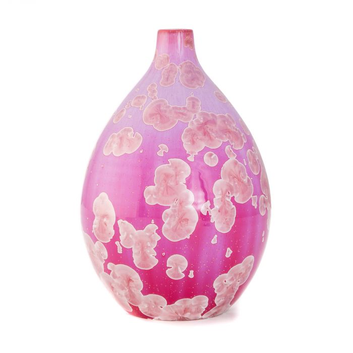 Teardrop Crystalline Vase - Rose