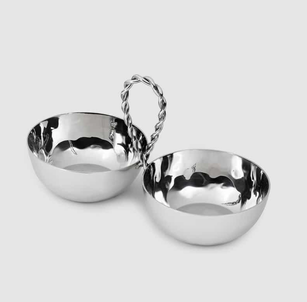 Paloma 2 Bowl Set w/ Braided Wire 9″L